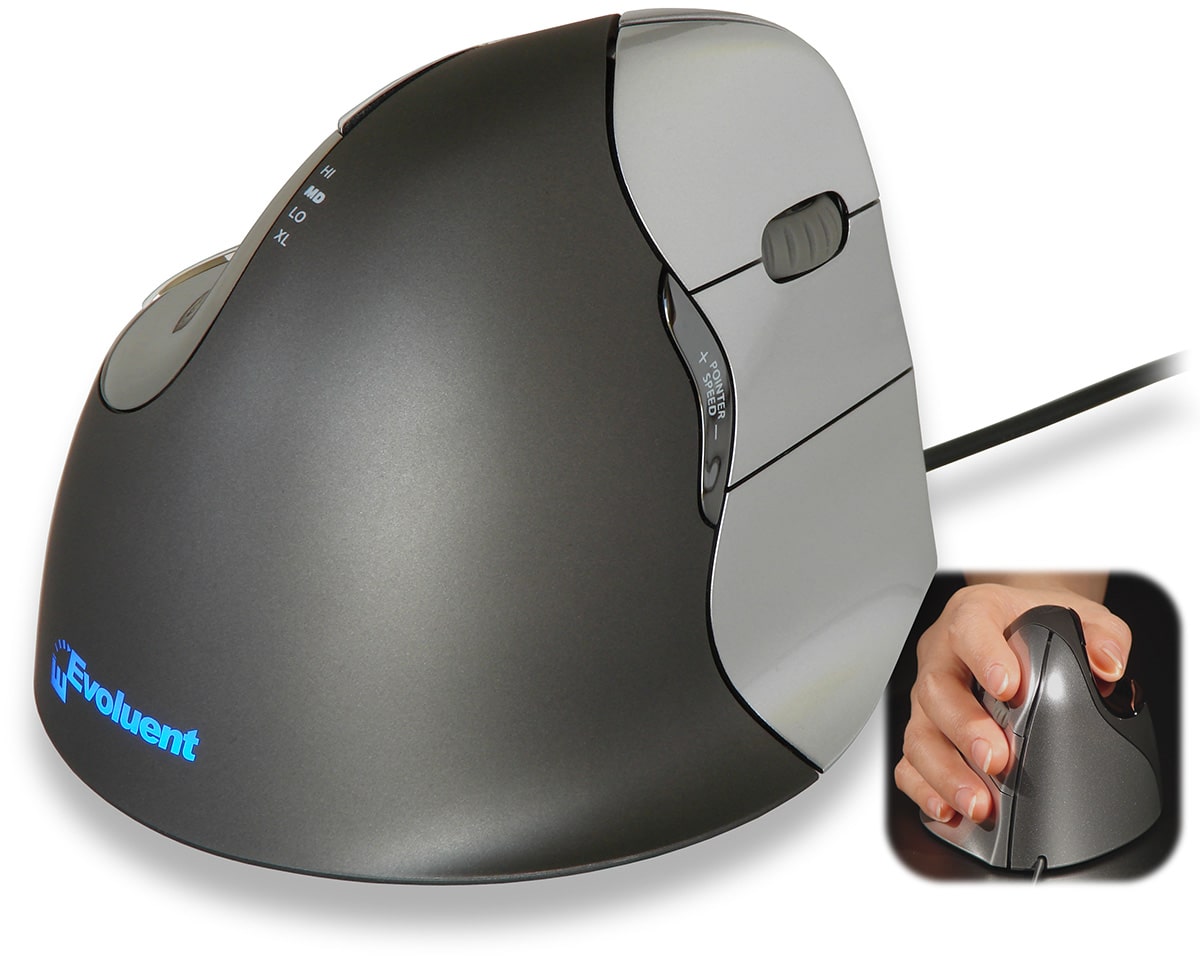 Evoluent Vertical Mouse 4 Funktioniert Nicht Mehr Evoluent VerticalMouse 4 (Right Handed Wired) Dyslexic.com