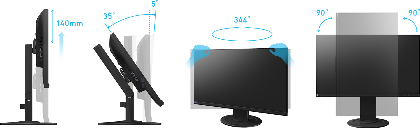 Eizo FlexScan EV2460 23.8" Colour LCD Monitor - Image 3