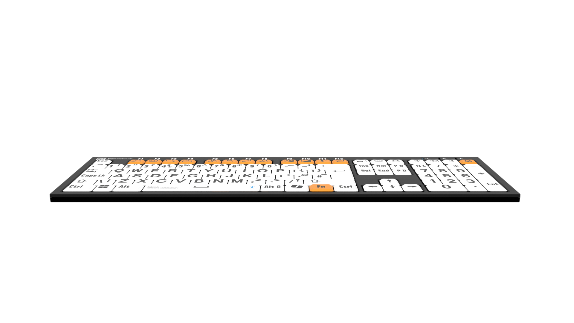 Logickeyboard Access Keyboard Black on White (PC Nero) - Image 4